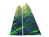 L-89 Nr 3 i 4 czyli Twin Towers, akryl/azotan srebra, A = 212x90 cm, B = 225x121 cm, 2001 r.