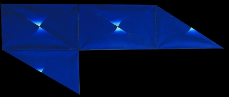 Horizontal monochrome caprice BLUE