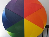 Rondo chromatyczne, tryptyk, olej na płycie, średnica 140 cm, 2004-2005 r.